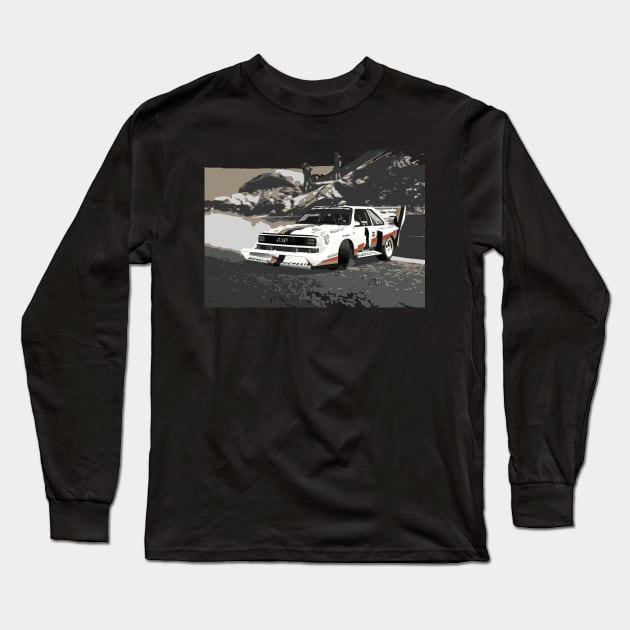 Hill Climb Race Car Rally Röhrl Long Sleeve T-Shirt by cowtown_cowboy